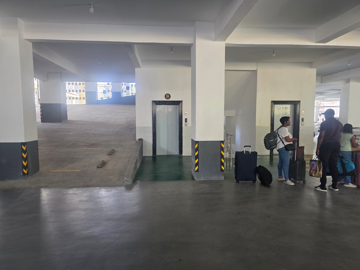 Building lobby and elevator access